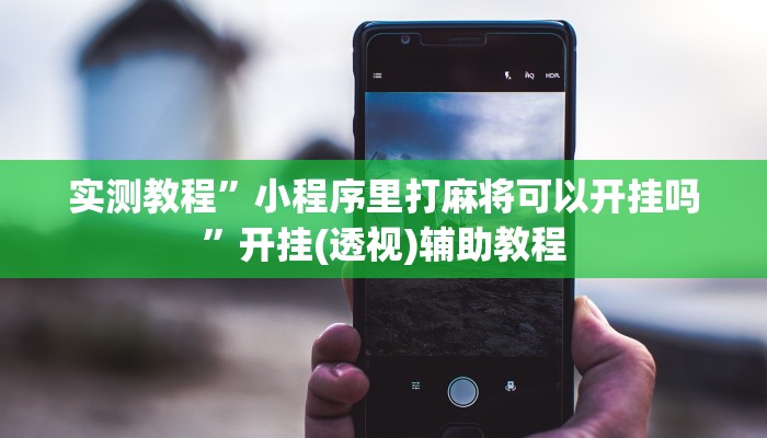 实测教程”小程序里打麻将可以开挂吗”开挂(透视)辅助教程 实测教程”小程序里打麻将可以开挂吗”开挂(透视)辅助教程